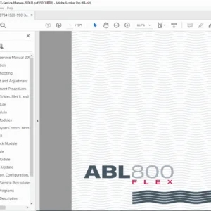 Radiometer ABL800 FLEX Blood Gas Analyzer Service Manual – PDF Download