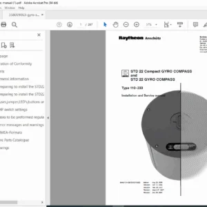 Raytheon Anschütz STD 22 Gyro Compass Installation and Service Manual – PDF