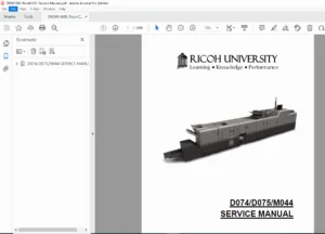 Ricoh Pro C651EX / C751EX / C751  Color Production Printer Service Manual – PDF Download