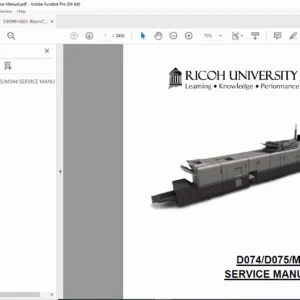 Ricoh Pro C651EX / C751EX / C751  Color Production Printer Service Manual – PDF Download