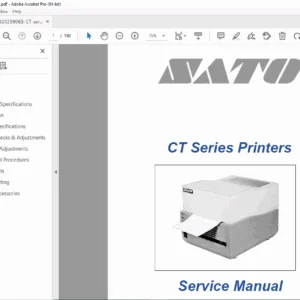 SATO CT Series Printer Service Manual PDF