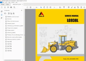 SDLG LG938L Wheel Loader Service Manual – PDF Download