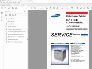 Samsung CLP-610ND Color Laser Printer Service Manual – PDF Download