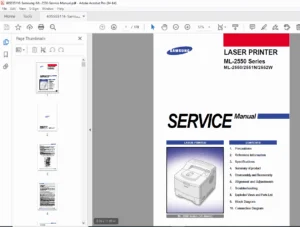 Samsung ML-2550 / ML-2551N / ML-2552W Laser Printer Service Manual – PDF