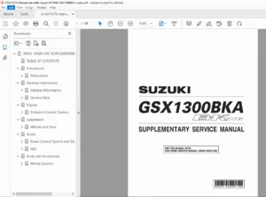 Suzuki B-KING GSX1300BKA (2008) Supplementary Service Manual – PDF Download