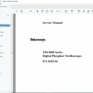 Tektronix TDS3000 Series Digital Phosphor Oscilloscopes Service Manual - PDF