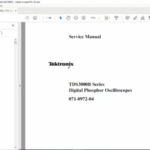 Tektronix TDS3000B Series Digital Phosphor Oscilloscope Service Manual – PDF