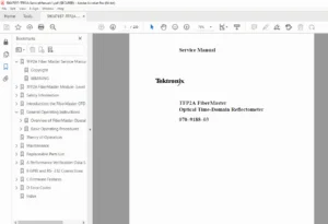 Tektronix TFP2A FiberMaster OTDR Service Manual PDF - Module Level Repair