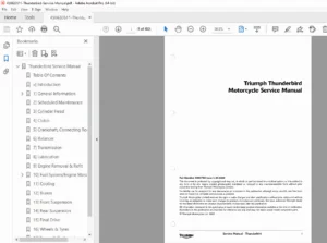Triumph Thunderbird 1600 / 1700 Service Repair Manual โ PDF Download