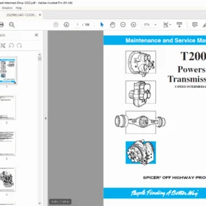 Twin Disc T20000 3-Speed Intermediate Drop Transmission Service Manual – PDF Download