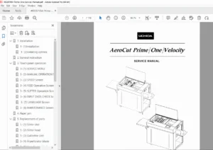 Uchida AeroCut Prime One Velocity Service Manual PDF