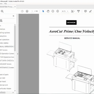 Uchida AeroCut Prime One Velocity Service Manual PDF