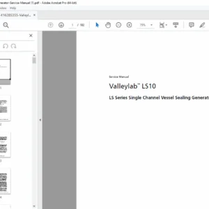 Valleylab LS10 LS Series Vessel Sealing Generator Service Manual – PDF Download