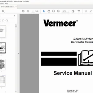 Vermeer D33x44 Navigator Directional Drill Service Manual – PDF Download