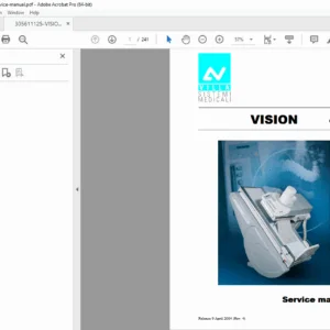 Villa Sistemi Medicali VISION 0051 X-Ray Tilting Table Service Manual – PDF