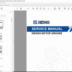 XCMG GR3005 Motor Grader Service Manual PDF