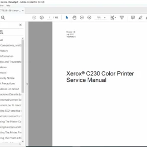 Xerox C230 Color Printer Service Manual PDF