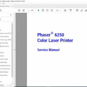 Xerox Phaser 6250 Color Laser Printer Service Manual – PDF Download