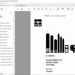 YSI 6-Series Environmental Monitoring Systems Service Manual – PDF