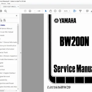 Yamaha BW200N Service Manual PDF (Big Wheel Repair/Engine/Wiring '85)
