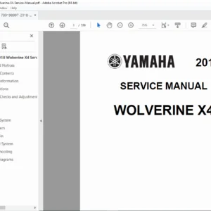 Yamaha Wolverine X4 2018 Service Manual – PDF Download