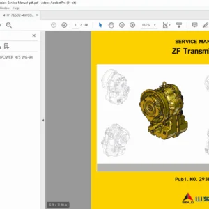 ZF 4WG94 / 5WG94 ERGOPOWER Transmission Service Repair Manual – PDF