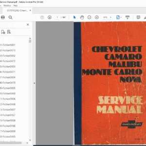 1979 Chevrolet Malibu/Monte Carlo/Nova/Camaro Chassis Service Manual – PDF