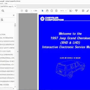 1997 Jeep Grand Cherokee Factory Service Manual PDF