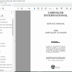 1998 Chrysler Voyager Service Manual - PDF DOWNLOAD