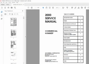 2000 Commercial Hummer Service Manual - PDF DOWNLOAD