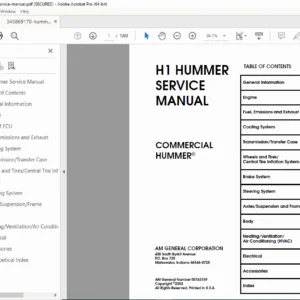 2002 Hummer H1 Service Manual – Complete Vehicle Repair & Drivetrain Guide