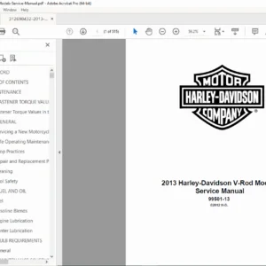 2013 Harley-Davidson V-Rod Service Manual – VRSCDX / VRSCF Repair PDF