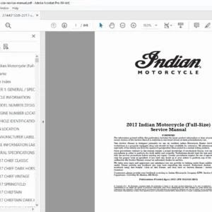 2017 Indian Motorcycle Full-Size Service Manual PDF (Classic–Roadmaster)