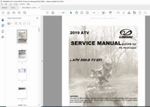 2019 Linhai 500-D T3 EFI ATV Service Manual – PDF Download