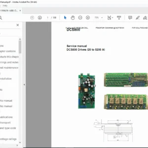 ABB DCS800 DC Drive Service Manual (20–5200A) – 3ADW000195R0501 PDF