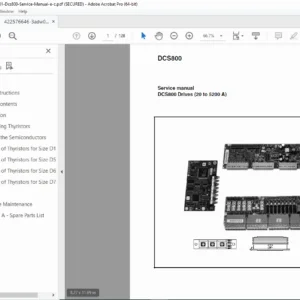 ABB DCS800 DC Drive Service Manual 3ADW000195R0301 Rev C – PDF