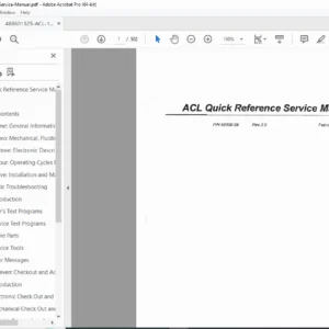 ACL 100-1000 Coagulation Analyzer Service Manual - PDF DOWNLOAD