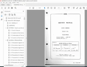 ALOKA SSD-1100 Diagnostic Ultrasound Service Manual - PDF DOWNLOAD
