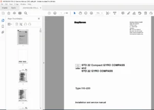 ANSCHUTZ STD 22 Compact Gyro Compass Installation & Service Manual - PDF