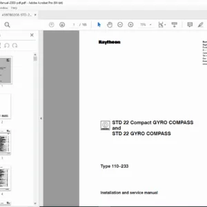 ANSCHUTZ STD 22 Compact Gyro Compass Installation & Service Manual - PDF