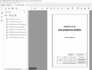 ARKRAY ADAMS A1c Lite HA-8380 & HA-8380V Service Manual – PDF