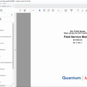 ATL P3000 Tape Library Field Service Manual – DLT7000 – PDF DOWNLOAD