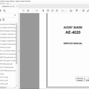 AUTION™ ELEVEN AE-4020 Urine Analyzer — Official Service Manual (Akray / KDK Corp) PDF
