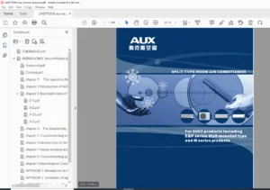 AUX Air Conditioner Service Manual PDF (Installation, Troubleshooting, Codes)