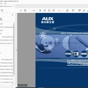 AUX Air Conditioner Service Manual PDF (Installation, Troubleshooting, Codes)