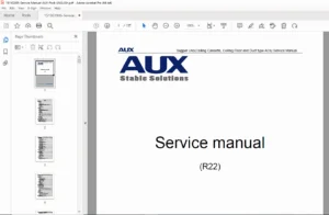 AUX R22 Supper Uno Cassette / Ceiling / Duct Type AC Service Manual β PDF