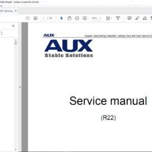 AUX R22 Supper Uno Cassette / Ceiling / Duct Type AC Service Manual – PDF