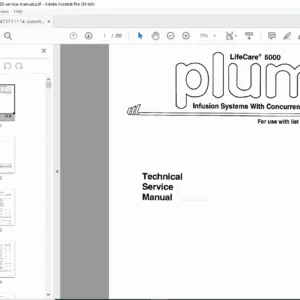 Abbott LifeCare 5000 Plum Infusion Pump Technical Service Manual - PDF