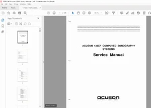 Acuson 128XP Computed Sonography System Service Manual - PDF