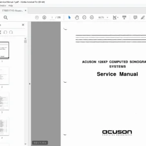 Acuson 128XP Computed Sonography System Service Manual - PDF